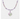 Niobium Beaded Necklace with purple and white beads featuring a purple pendant in the shape of a diamond with a green floral design