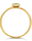 14KY Gold Emerald Cut Peridot-Set Ring