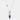 Two-tone pendant necklace with rectangular pewter piece, colorful blue glass beads and pearl