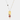 Two-tone pendant necklace with rectangular pewter piece, colorful red glass beads and pearl