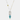 Two-tone pendant necklace with rectangular pewter piece, colorful blue glass beads and pearl