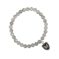 Labradorite Beaded bracelet with a Sterling Silver Talisman Depicting A Butterfly