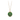 14k Yellow gold talisman necklace with a bright green background depicting a Tall tree with long roots embeded deep into the earth
