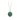 14k Yellow gold talisman necklace with a bright Blue background depicting a Tall tree with long roots embeded deep into the earth