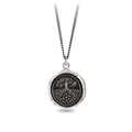 Sterling Silver talisman necklace Depicting a great tree with large roots embedded deep in the earth