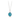 Sterling Silver necklace featuring a bright blue background beneath a Talisman depicting a large upright feather