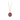 14k Yellow gold talisman necklace with a bright Red background depicting a lion standing in flames with the words "Timor Non Impedit Actum" written around the lion