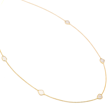 14k yellow gold diamond slice necklace with 0.83ct total carat weight of diamond