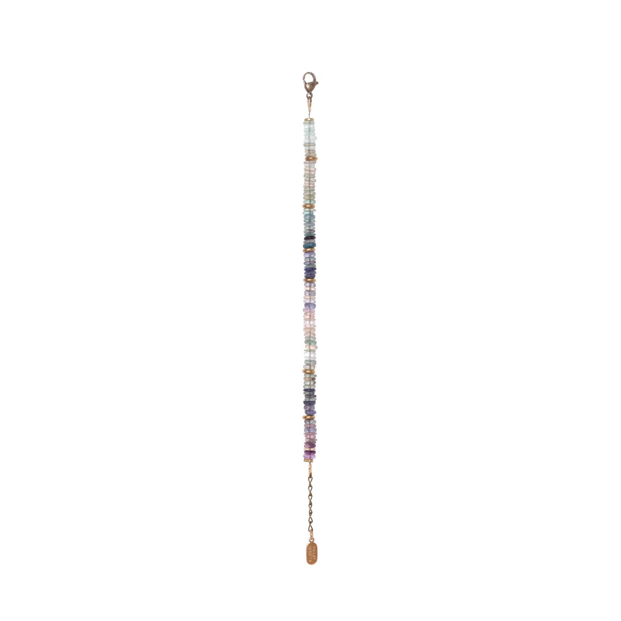 Ombre Bracelet is like a wintry rainbow with Iolite accents and recycled brass beads.