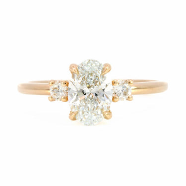 Oval Diamond Three Stone Ring