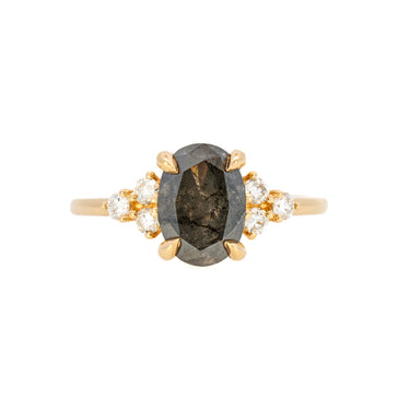 'Cleo' Salt & Pepper Oval Ring