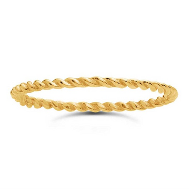 Gold Twist Stacking Ring