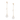 14-karat gold drop earrings with a solid gold ball earring top and a long linear baroque pearl dangle and two small keshi pearls on the side