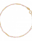10K Yellow Gold With Enamel Bead and Bar Bracelet | Magpie Jewellery