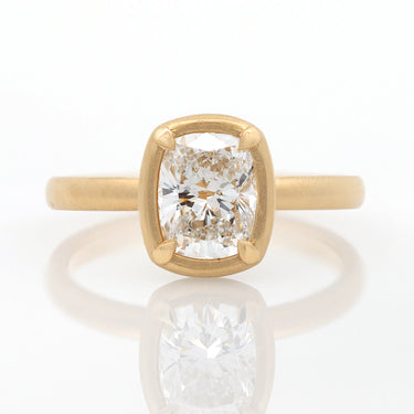 custom cushion cut lab grown diamond(1.17 carat) ring
