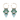 Plated Sterling Silver hoop earrings Featuring an Intricate Design with mixes of multicoloured Textile thread, and multiple sizes of gemstones and beads. The main colours include tones of blue and green. the main body of the earring is shaped to be a butterfly.