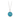 Sterling Silver Necklace with a bright blue background underneath a talisman depicting A Trotting horse