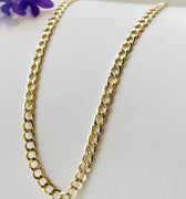 14K Yellow Gold 4.4mm Hollow Curb Chain