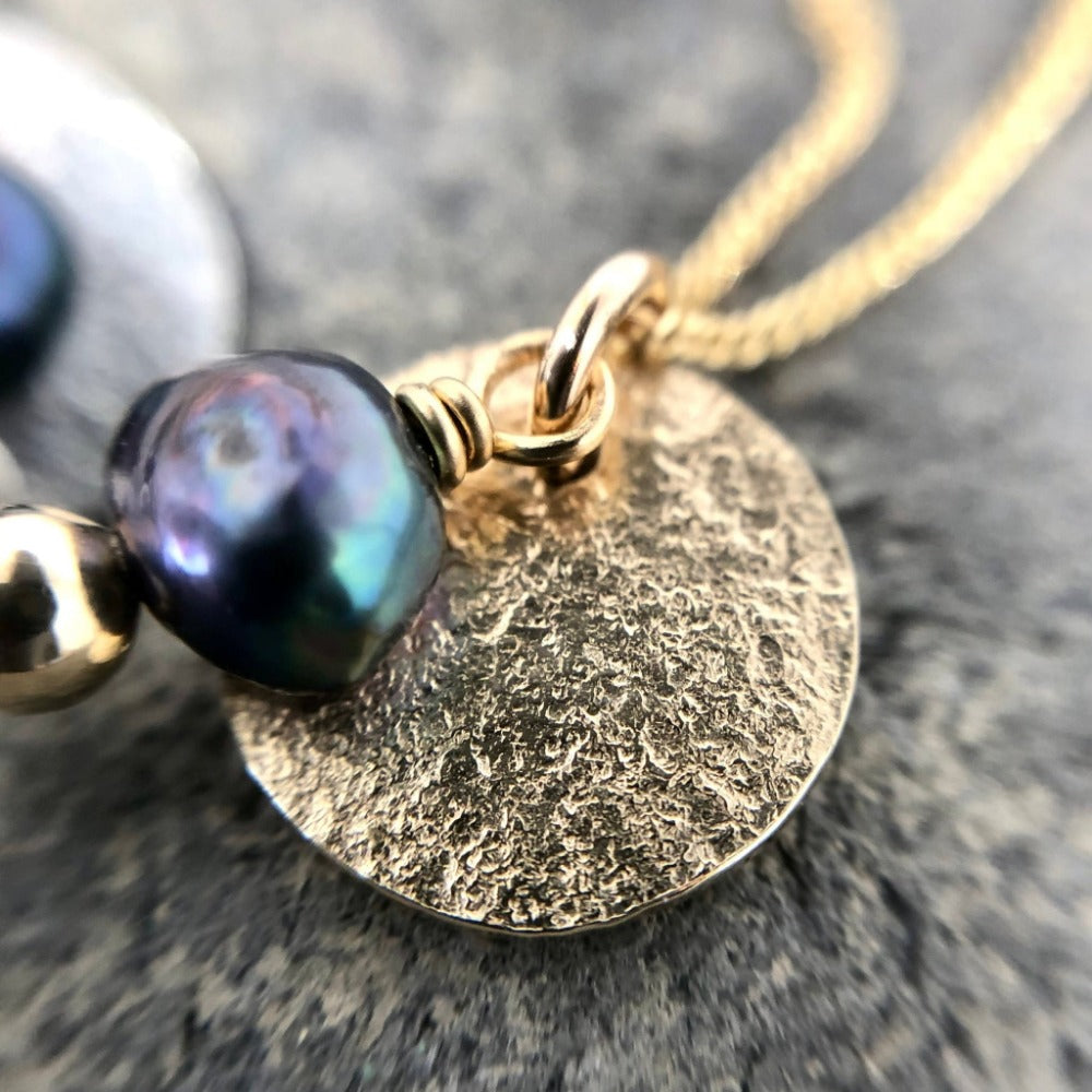 Mini Gemstone Halo Necklace