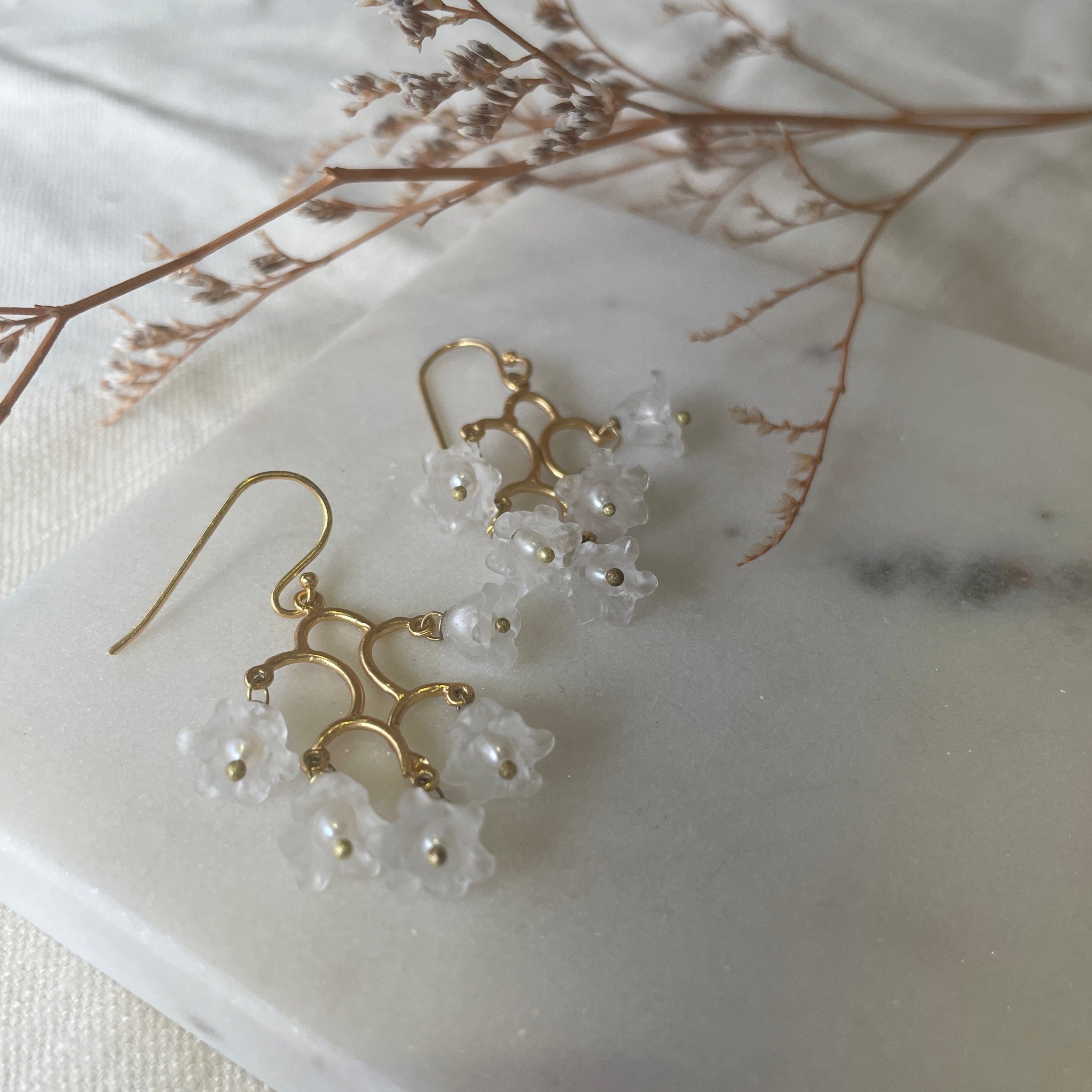 Lily of the Valley Chandelier Earrings
