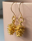 Tiny Pinecone Drop Earrings | Magpie Jewellery