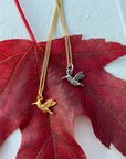 Tiny Hummingbird Charm Necklace | Magpie Jewellery
