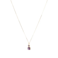 24kt Gold Vermeil Necklace with a Amethyst Pendant