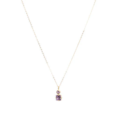 24kt Gold Vermeil Necklace with a Amethyst Pendant