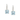 Silver Plated Rhodium Earrings with A Square Blue Topaz Embedded inside