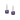 Silver Plated Rhodium Earring with a Square Amethyst Embeded Within