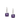 Silver Plated Rhodium Earring with a Square Amethyst Embeded Within