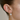 Silver Plated Rhodium Earring with White Topaz Gemstone Embedded Within | On Model