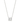 Silver Plated Rhodium Necklace with a Square White Topaz Gemstone Embedded