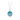Sterling Silver Necklace with a bright blue background underneath a talisman depicting the ficticious monster the kraken is a raging sea attacking a large ship