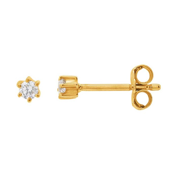 14K Yellow Gold Petite Lab-Grown Diamond Stud Earrings
