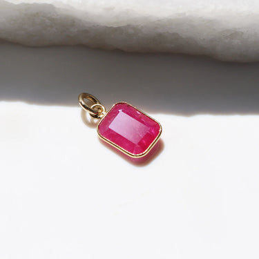 Large Bezel-Set Ruby Necklace