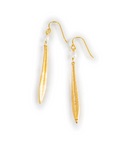 Leaf & Bud Long Pearl Drop Earrings