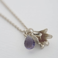 Silver Necklace with a Blue Bell Pendant