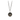 Sterling Silver necklace base with a talisman designed from 14k gold. The talisman depicts a lotus flower surrounded by a crescent moon 