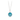 Sterling Silver Necklace with a bright blue background underneath a talisman depicting a Lotus flower surrounded by a crescent moon