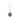 Sterling Silver Necklace with a violet background under a talisman depicting many knots tied around to form a heart shape