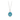 Sterling Silver Necklace with a bright blue background underneath a talisman depicting two hands surrounded by wings, holding a heart with the words "tutela" written above
