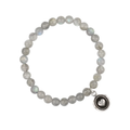 Labradorite Beaded bracelet with a Sterling Silver Talisman Depicting A Heart