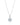 Sterling Silver Rhodium Plated Moissanite Flower Pendant chain included.