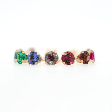 14k Claw-Set Ruby Studs