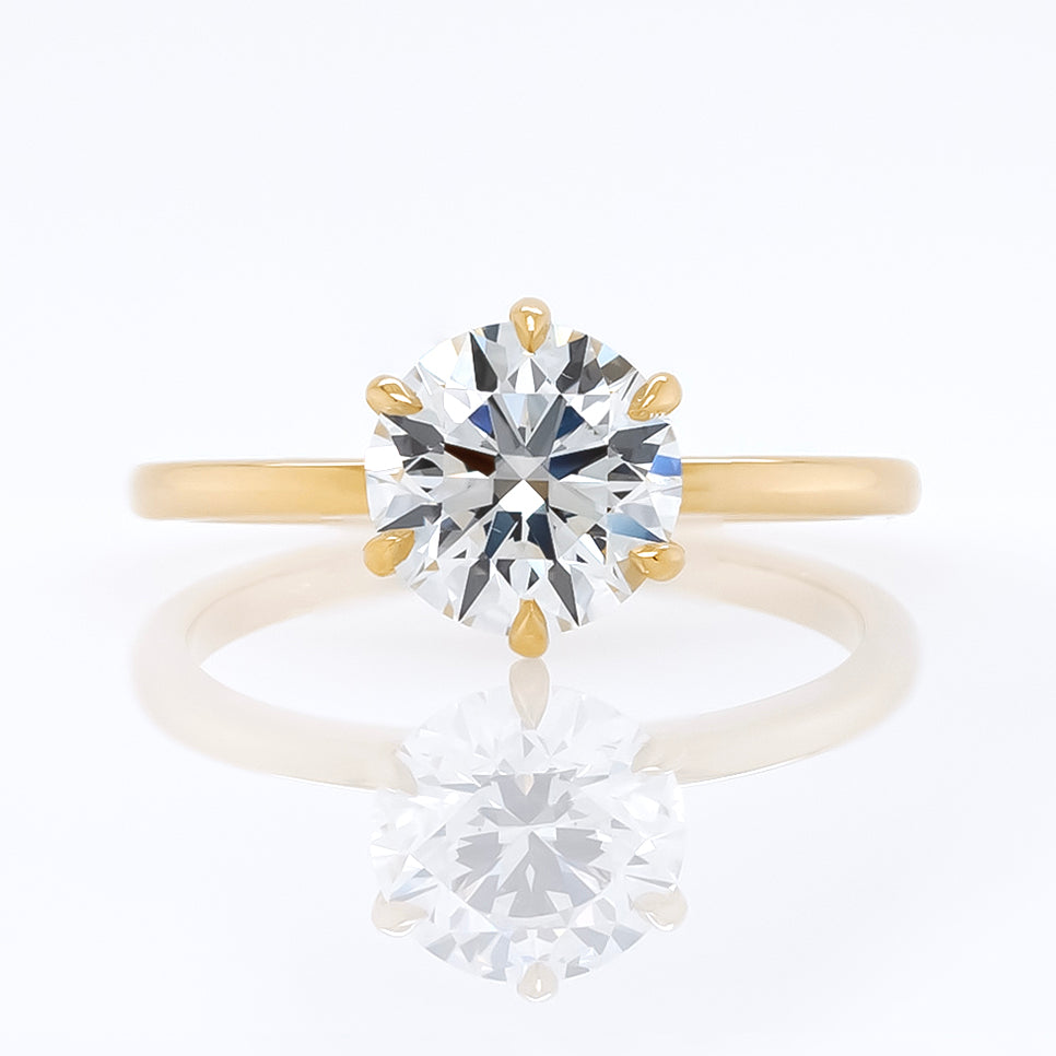 1.52ct Round Brilliant Lab Grown 6 Prong Solitaire | Magpie Jewellery