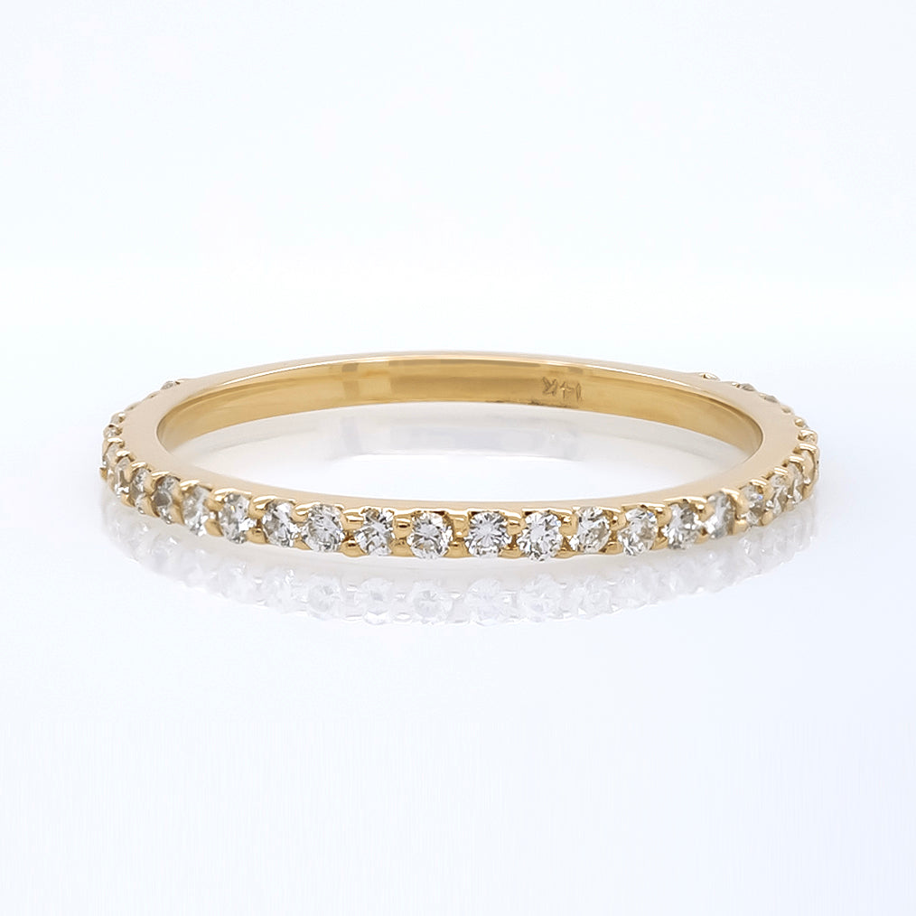 Fine 14k Yellow Gold Partial Eternity Band | MAgpie Jewellery