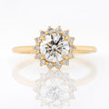 'Sunny' Diamond Halo Ring | Magpie Jewellery