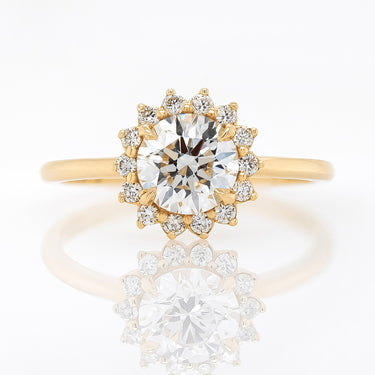 'Sunny' Diamond Halo Ring | Magpie Jewellery