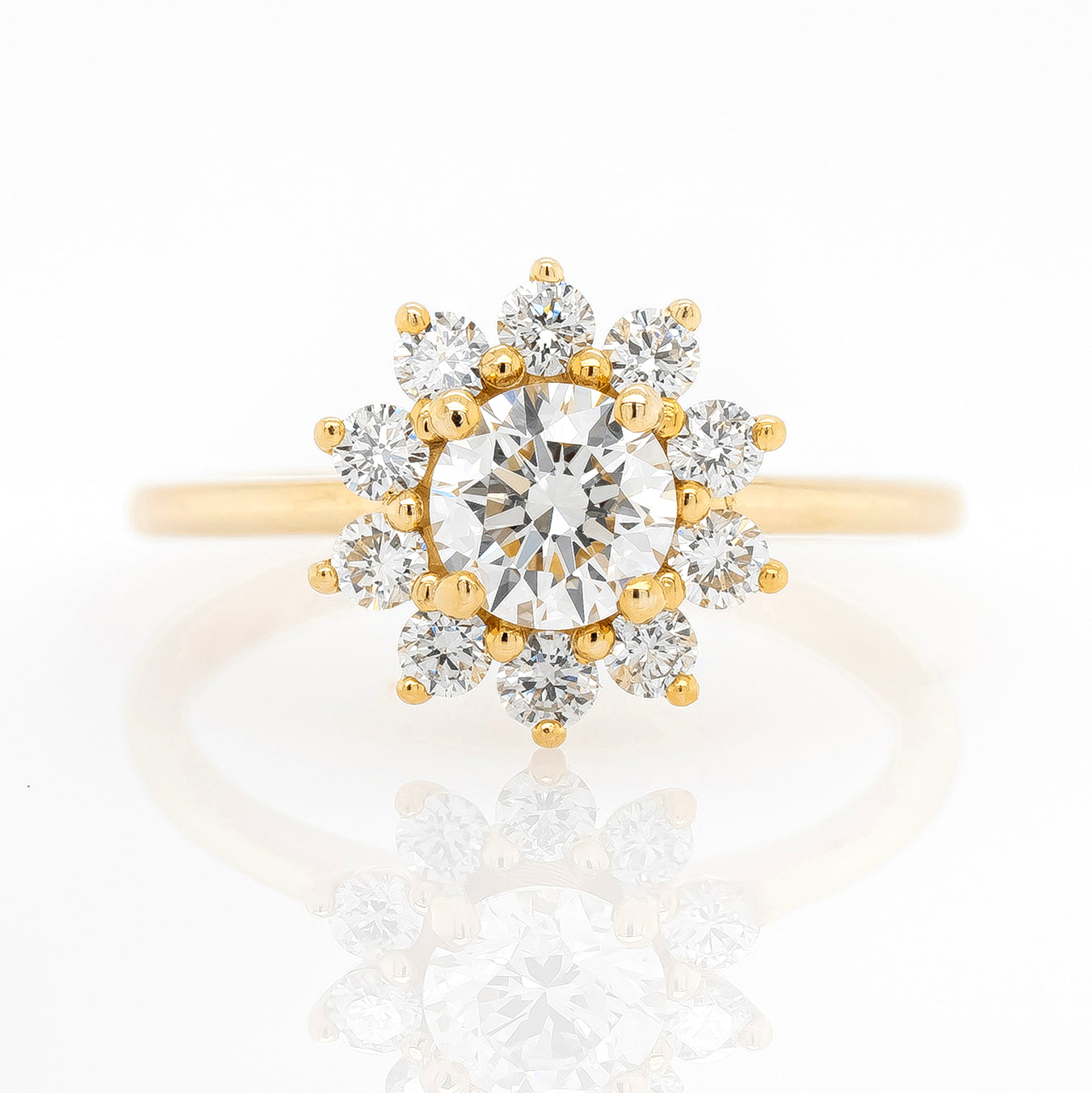 0.53ct Diamond Halo Ring | Magpie Jewellery